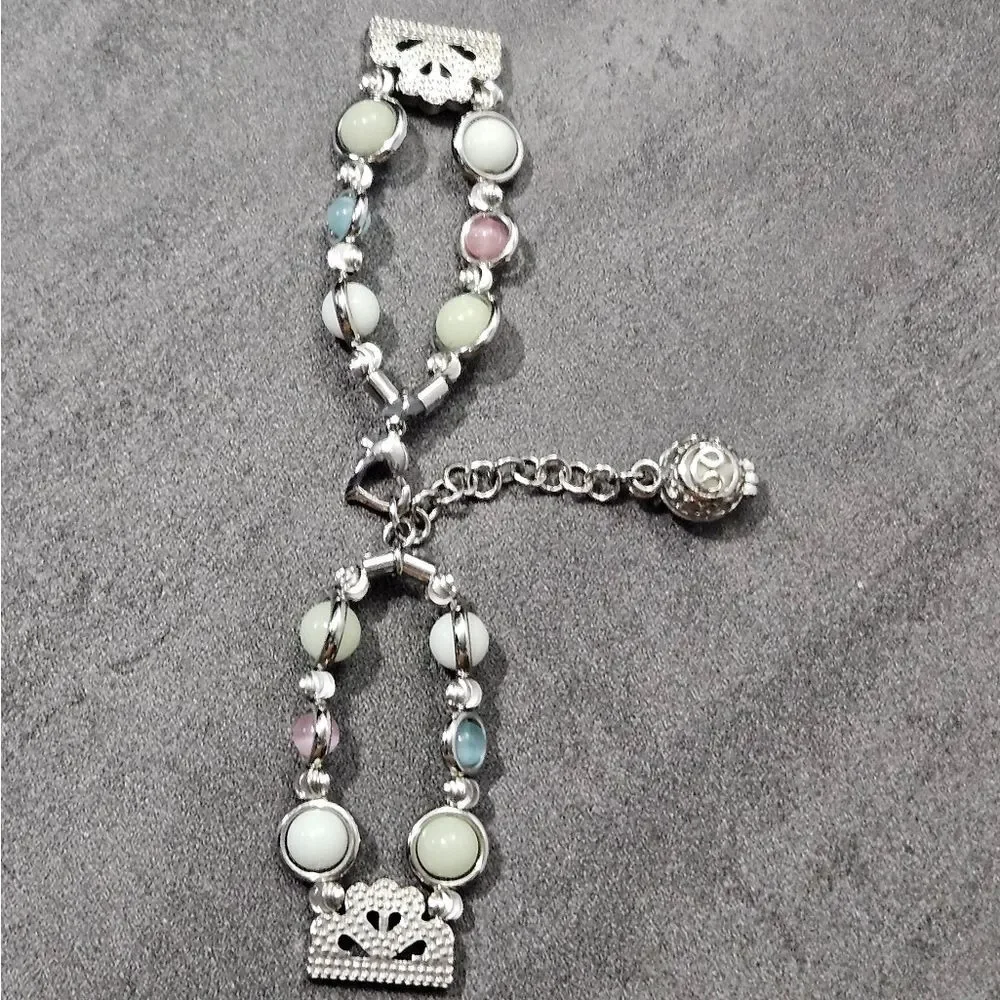 Luminous Beaded Bracelet Watchband SILVER 20mm SAMSUNG ANDROID NEW FANCY BANDS